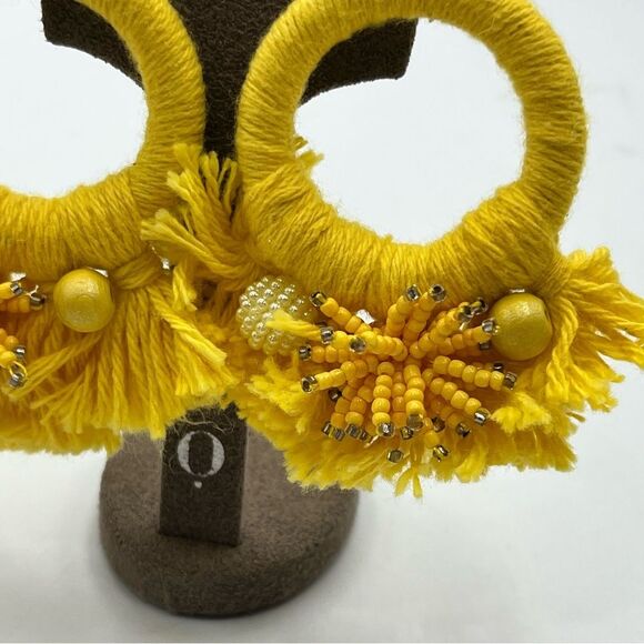 Brand new Plunder Yellow Fringe Earrings - Picture 6 of 7